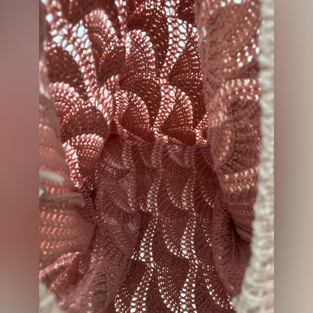 ~ANTHROPOLOGIE~ SPLENDID Chunky Knit Crewneck Sweater in Dusty Pink Color - Picture 7 of 10